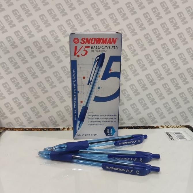 

Tersedia Pulpen Snowman V5 0.7 Biru 1 Lusin (12 Pcs)