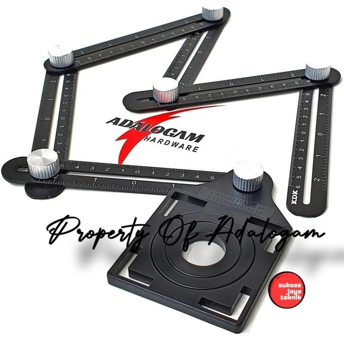 

siap kirim kdk penggaris keramik 6 lipat aluminium - adjustable multi fungsi