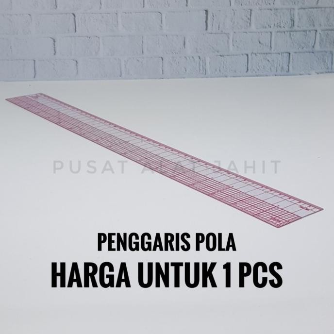 

siap kirim penggaris pola jahit b-95 45cm quilting ruler metric skala plastik