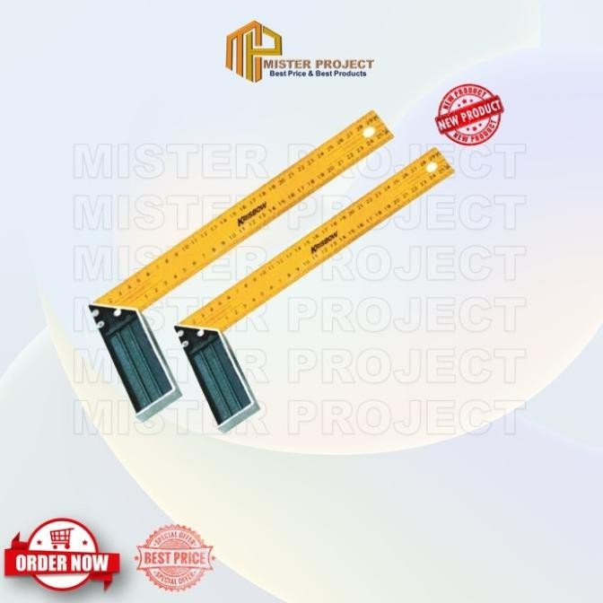 

siap kirim krisbow penggaris siku besi 50 cm
