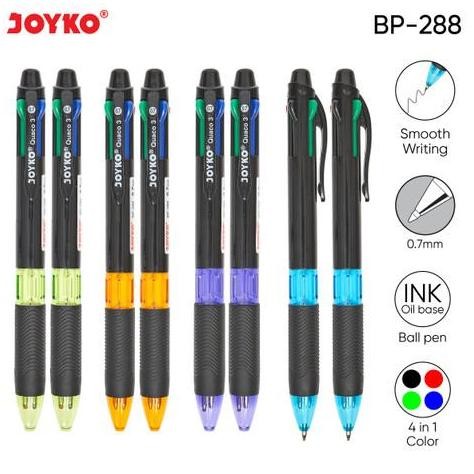 

Tersedia Pulpen 4 Warna Joyko Bp-288 Quaco 3 0.7 Mm (Harga 1 Lusin) - Stationery