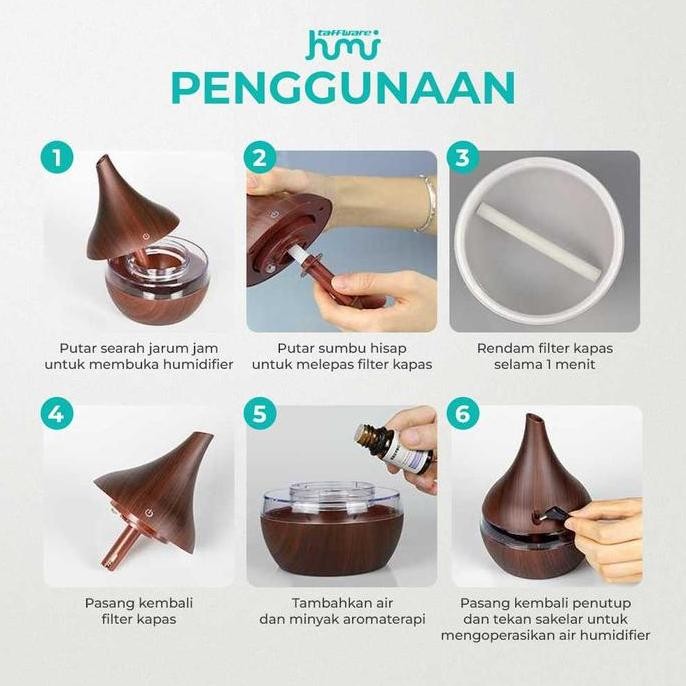 Baru Air Humidifier Diffuser Pengharum Uap Aromaterapi Kabel Ruangan Kamar LED RGB Listrik Elektrik 