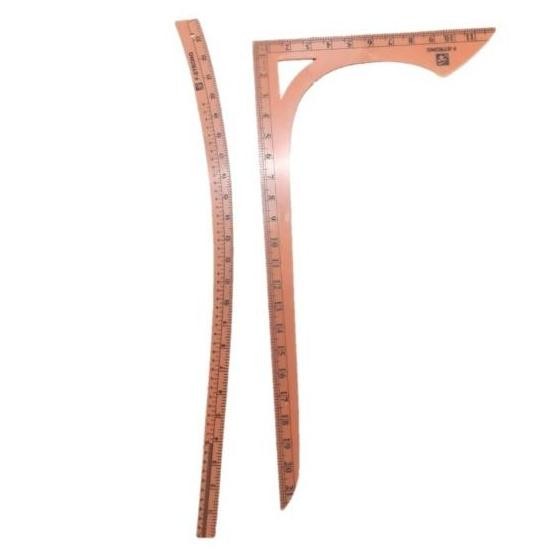 

siap kirim penggaris pola set 2 pcs siku lengkung fs l021 + l024 -penggaris jahit