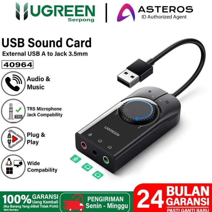 Ugreen Sound card External Usb 2.0 Stereo Ugreen Usb Soundcard to Aux