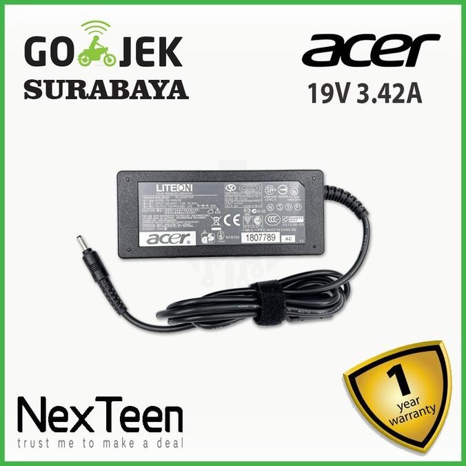 Original Adaptor Charger Acer Aspire 3 A314-22 A314-22G Acer Chromebook C910-C37P C910-C453 19V 3.42