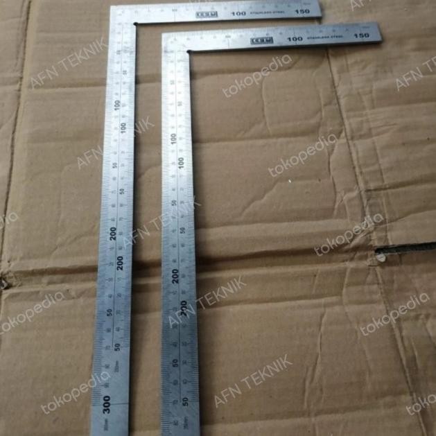 siap kirim penggaris siku l tukang stainless steel opt taiwan 30x15