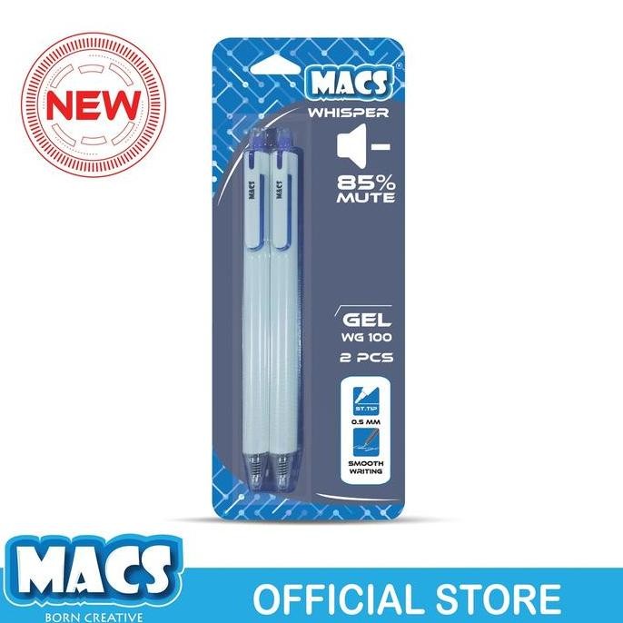 

Tersedia Macs Whisper Gel Wg100 Color / Pen / Pulpen / Ballpoint