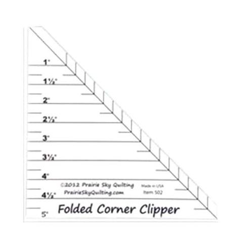 

siap kirim folded corner clipper - penggaris jahit pola lipat tepi kain fcc-01