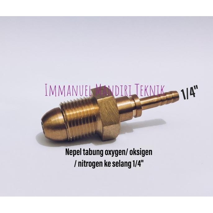 Nepel tabung oksigen 1/4 / Nepel tabung nitrogen selang 1/4