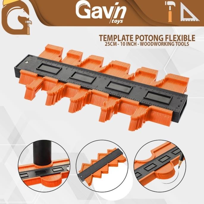 

siap kirim duplikator kontur penggaris bentuk template potong flexible diy 25cm