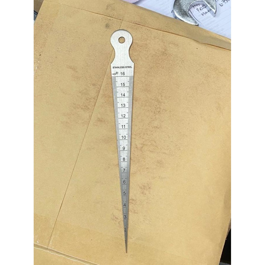 

siap kirim bore taper gauge bor tapper gage 16mm mistar penggaris lancip murah