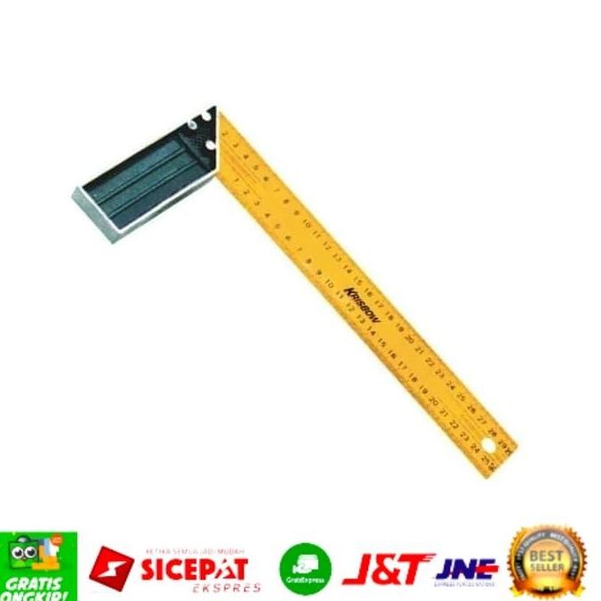 

siap kirim krisbow penggaris siku besi 35 cm