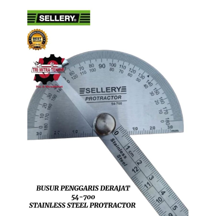 

siap kirim penggaris mistar busur derajat stainless steel protector sellery 54-700