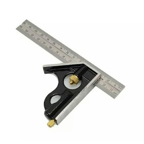 

siap kirim combination square ruler / siku kombinasi / penggaris tukang 15cm