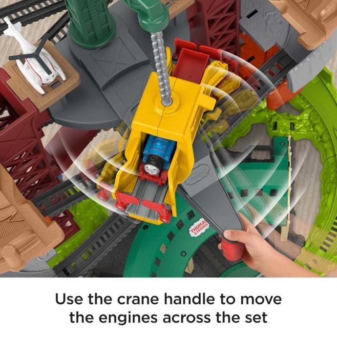Thomas and friends plays set rails track master motorized super crane tower fisher price kereta api