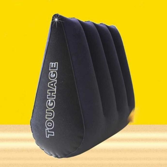 Bantal Bentuk Segitiga Tidur Olahraga Tiup Pompa Waterproof Serbaguna