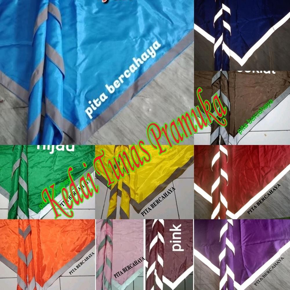 Promo Scarf Pramuka Scraf Pramuka Sleyer Slayer Pramuka Scaft 1 Warna Pita Bercahaya Prermium