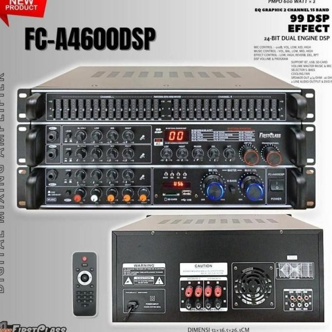 Promo Amplifier Firstclass Fca 4600Dsp | Digital Ampli Mixing Fca 4600 Dsp