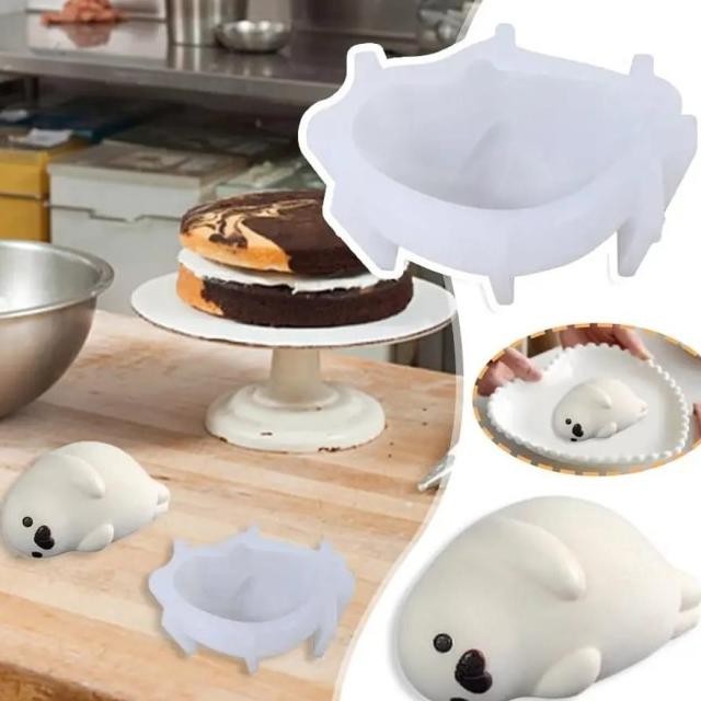 CETAKAN SILIKON PUDDING CUTE SEAL SEA LION ANJING SINGA LAUT MOLD