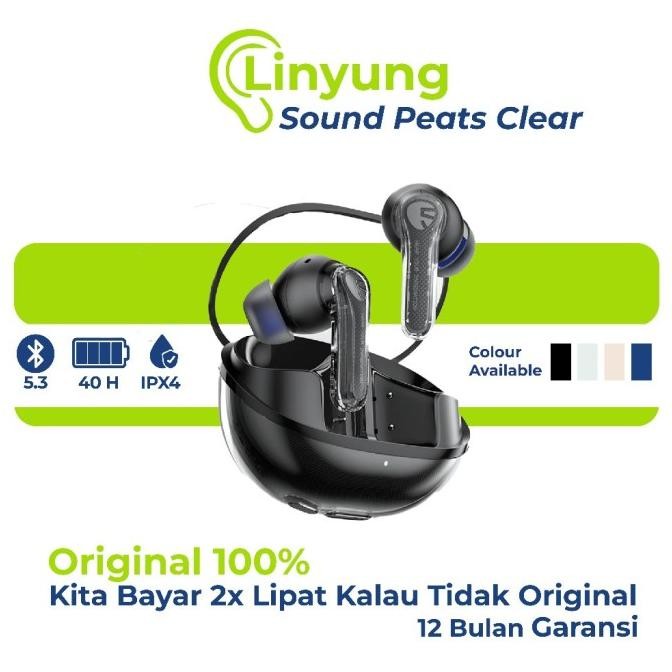 TWS Headset Wireless Nirkabel Bluetooth Sound Peats Clear Handset Hedset Android Iphone