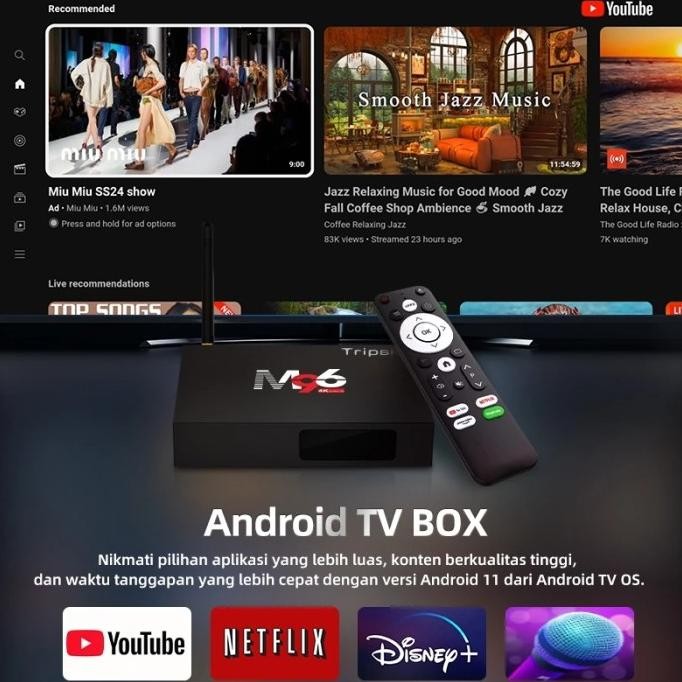 M96 tv box android Karaoke stb support wireless microphone tv box bluetooth jukebox