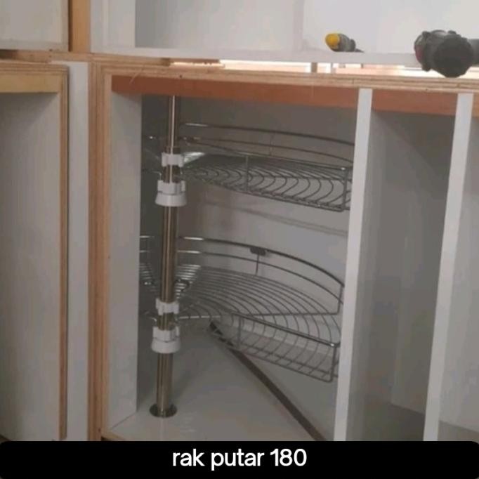 rak sudut dapur Putar Sudut 270 / Sudut Kabinet Putar 270 Rak sudut
