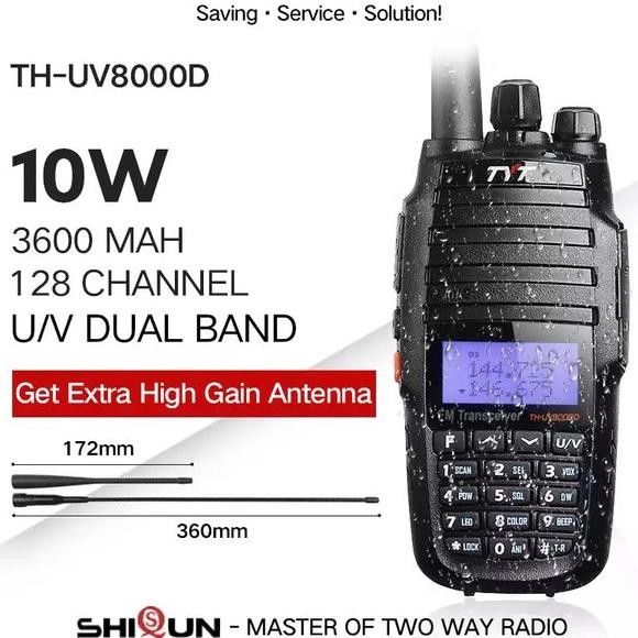 ready TYT TH - UV8000D 10W Ultra-high Output Power Handheld Transceiver (HT)