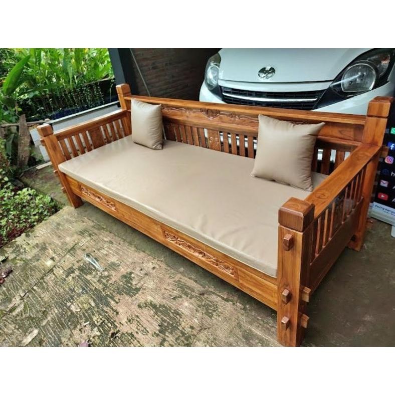 TERMURAH BANGKU JATI BANGKU TERAS BANGKU PANJANG BALE BALE MINIMALIS BALE BALE JATI BALE BALE KAYU