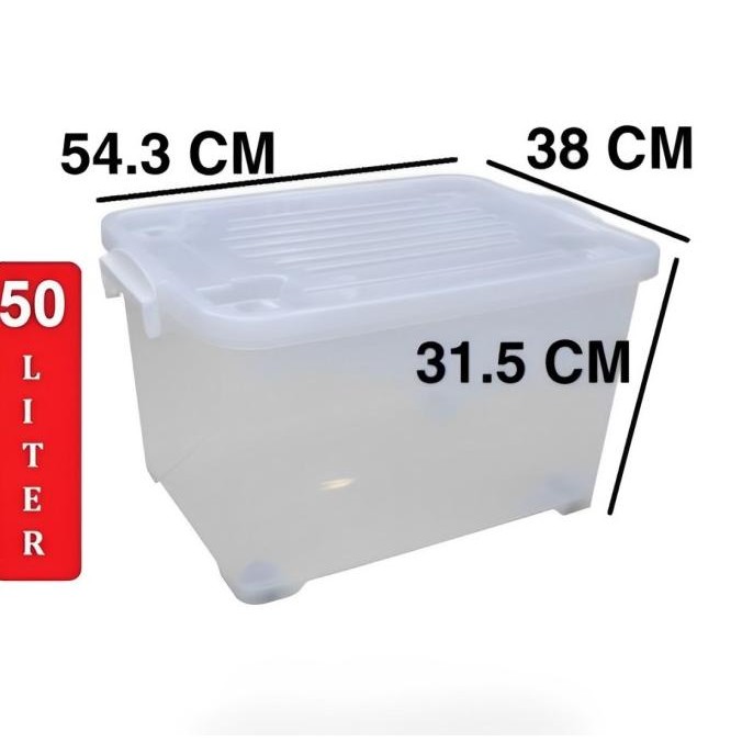 KIRAMAS 1038 AR Container Box 50 Liter / Kotak Penyimpanan Dengan Roda