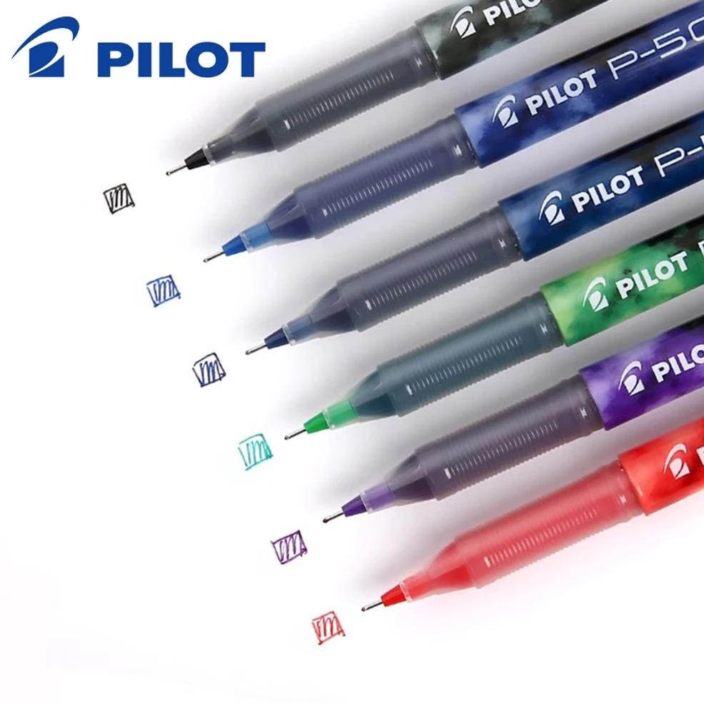 

6Pcs Japan Pilot Straight Liquid Gel Pen 0.5/0.7Mm Straight Color Pen Large Capacity P500/P700 Black Pen Study Office Stationery