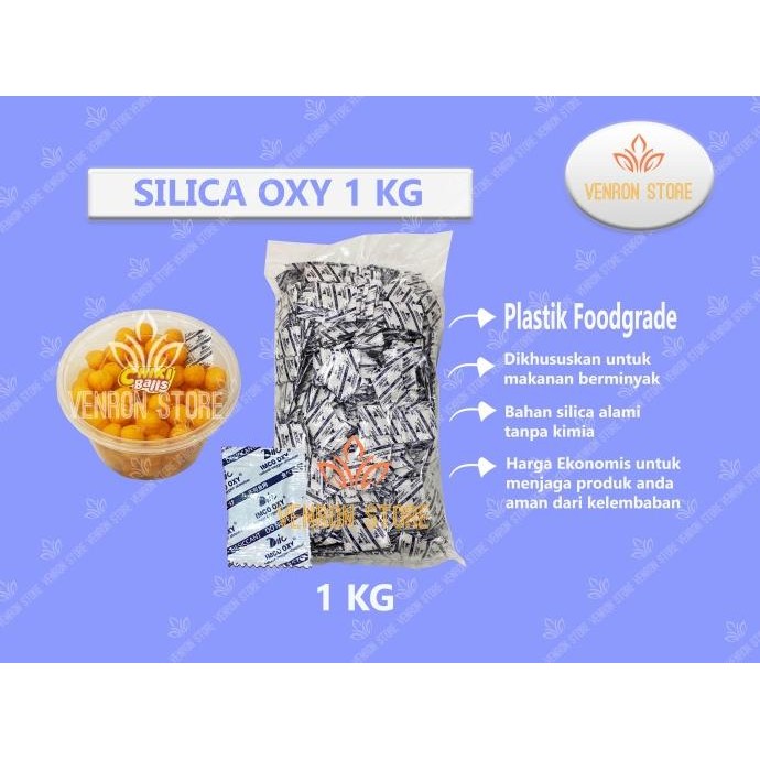 

SILICA GEL OXY 1KG 970PCS (@1GRAM) FOOD GRADE TERSERTIFIKASI
