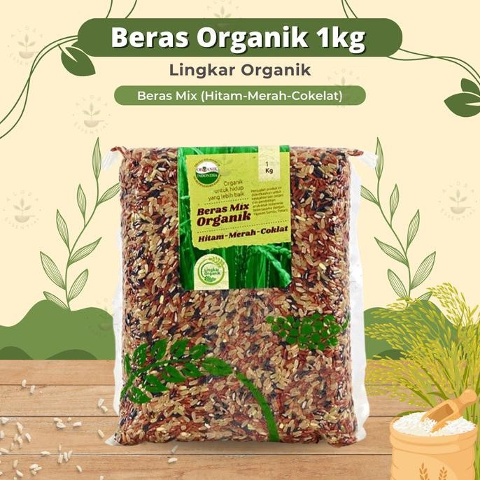 

Baru Lingkar Organik Beras Mix Organik (Hitam - Merah - Coklat) 1 kg