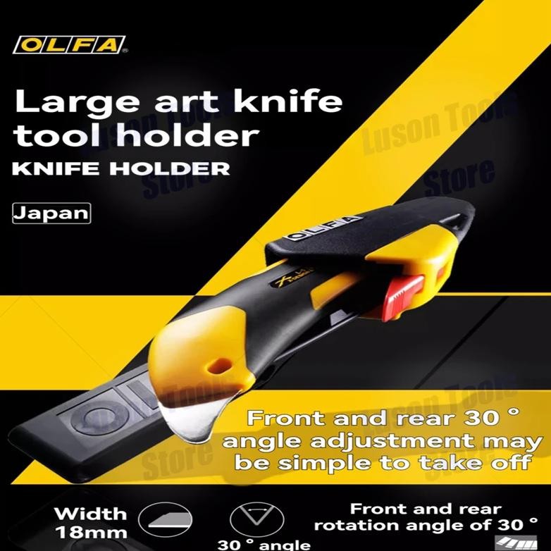 

Original Japanese Olfa 18Mm Utility Knife, Industrial Knife Supporting Bracket, Knife Holder Kh-1/L5-Al, Sharp Heavy-Duty Cutter, Large 18Mm Blade, Safe Operation