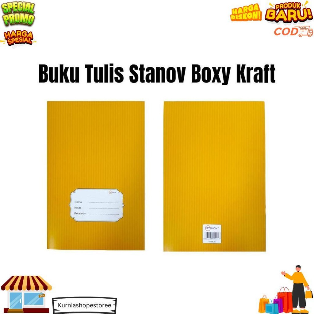 

Buku Tulis Boxy 50 Lembar Stanov (10Pc) Campus / Kraft / Monster D Termurah