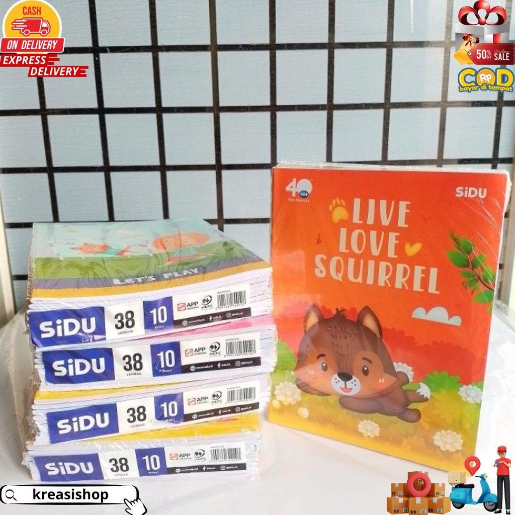 

Buku Tulis Sidu Sinar Dunia 38 Lembar ( Pak 10 Buku ) [ Original ] D Best Seller