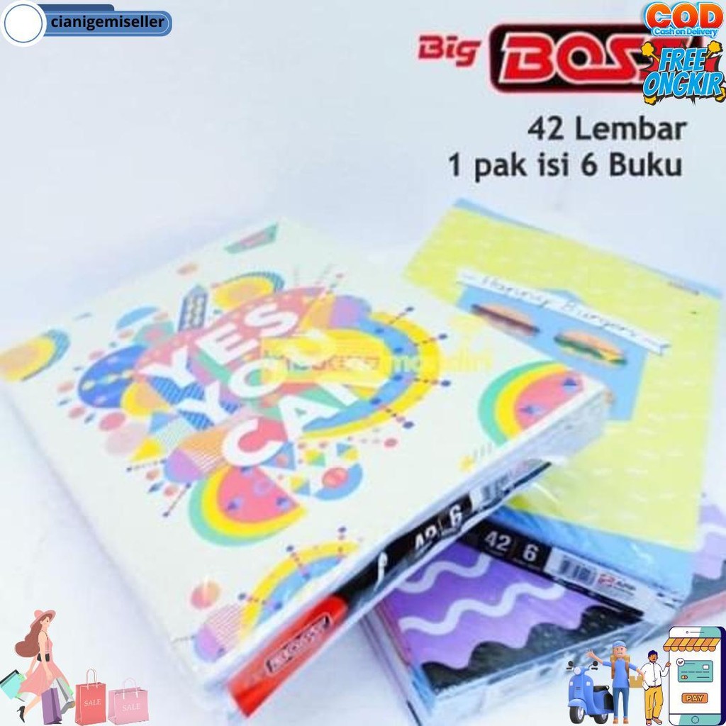 

Buku Tulis Big Boss 42 Lembar - 1 Pak / 6 Buku Tulis D Promo 4.4