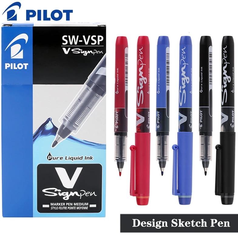 

12 Pcs/Box Pilot V-Sign Pen Sw-Vsp Large Capacity Water Pen Sketching Design Hand Painted 1.0Mm Office Accessories Stationery
