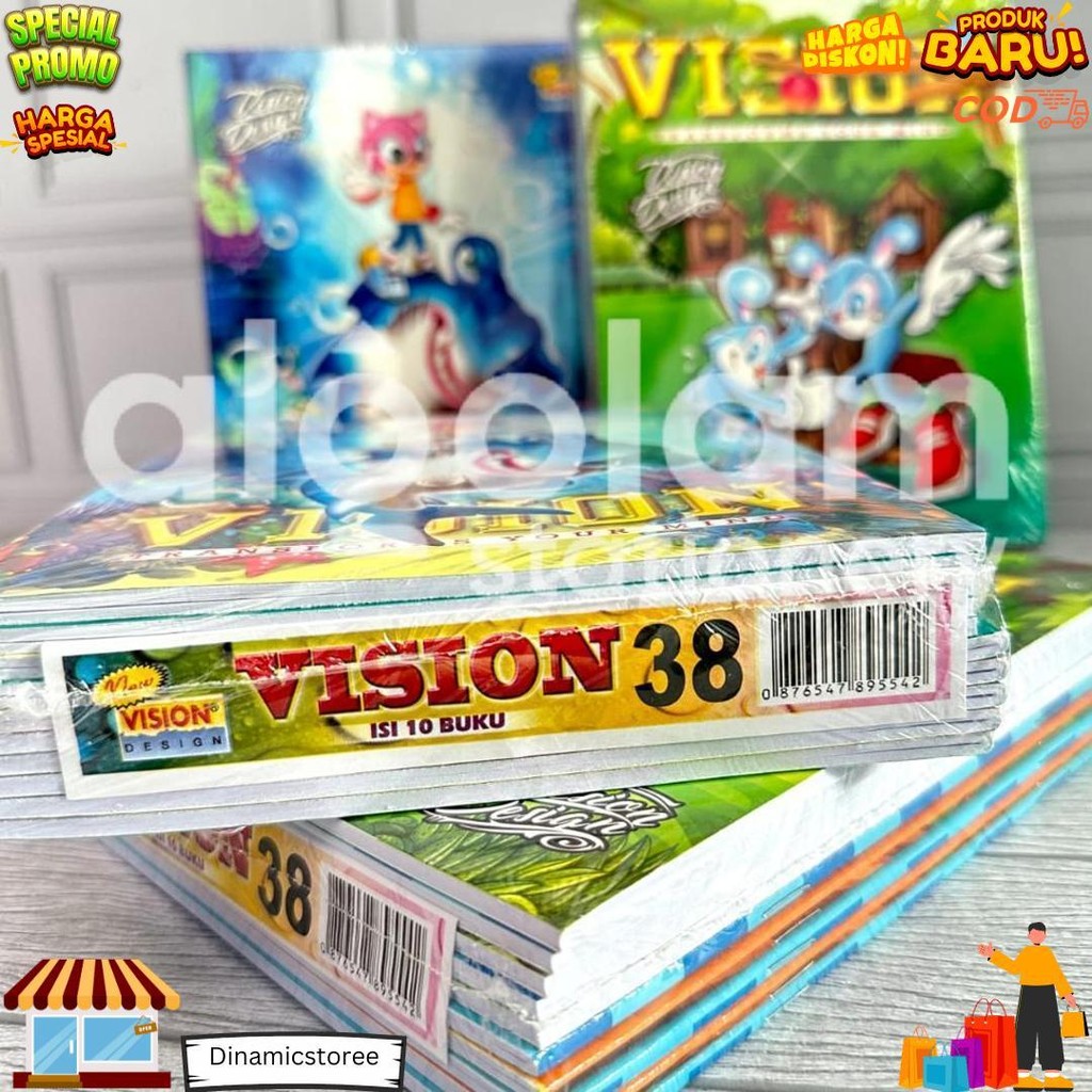 

Satu Pack ( 10 Pcs ) Buku Tulis Vision 38 D Promo Puncak