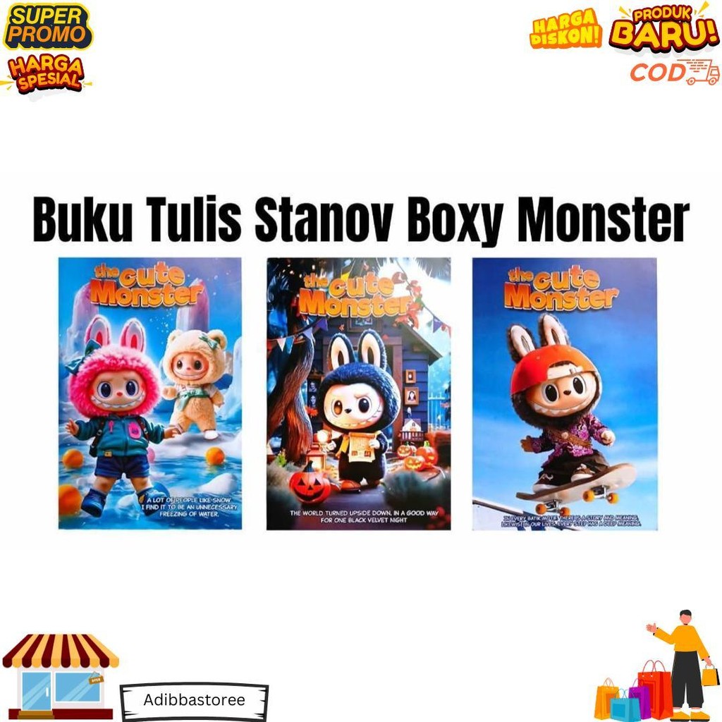 

Buku Tulis Boxy 50 Lembar Stanov (10Pc) Campus / Kraft / Monster D Terlaris