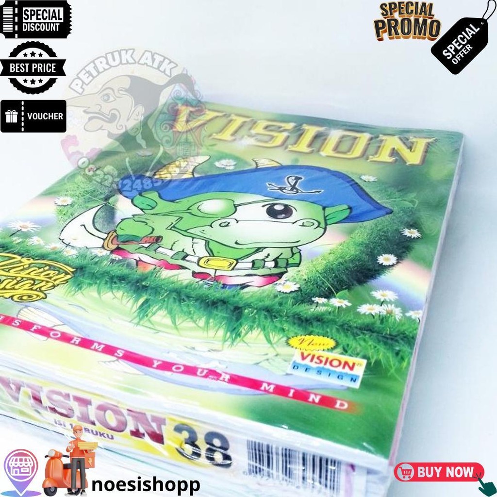 

[Pak] Buku Tulis Vision Isi 38 Lembar (10 Pcs) D Cod