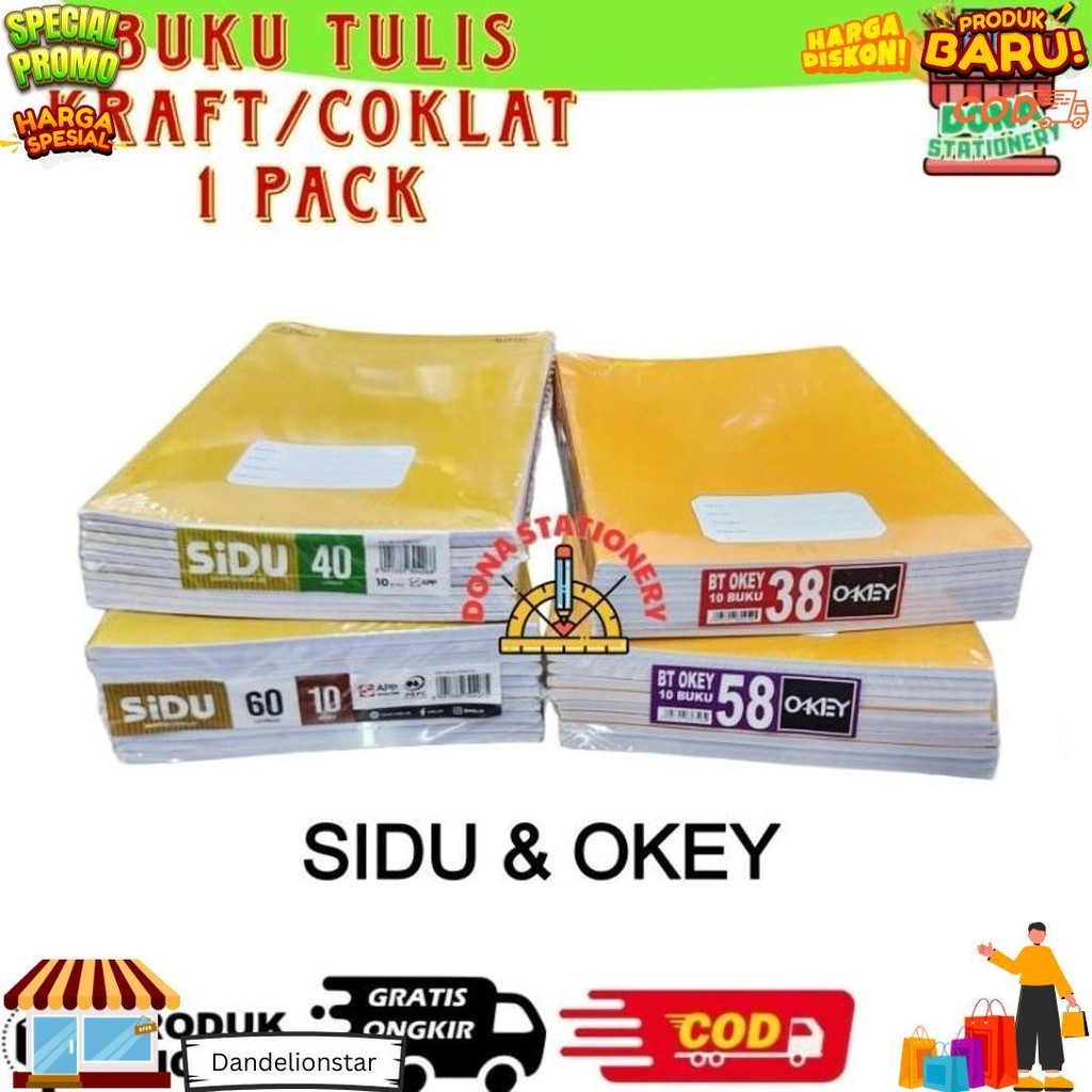 

[ Pack ] Buku Tulis Sidu Sampul Coklat | Buku Tulis Sidu 40 Lembar | Buku Tulis Sudah Di Sampul | Buku Tulis Sidu Coklat D Terlaris
