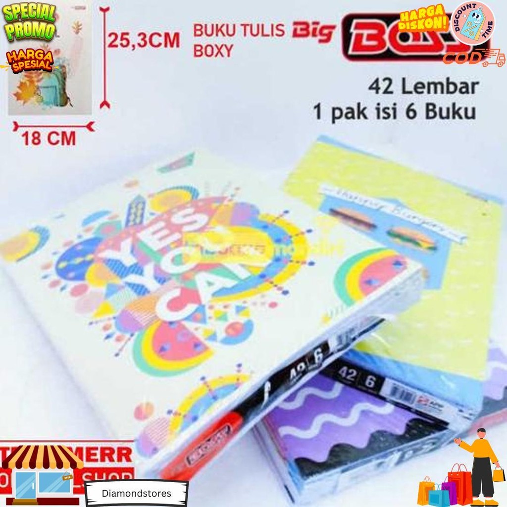 

Buku Tulis Big Boss Pack Eb 42 Isi 6 Boxy D Gratis Ongkir