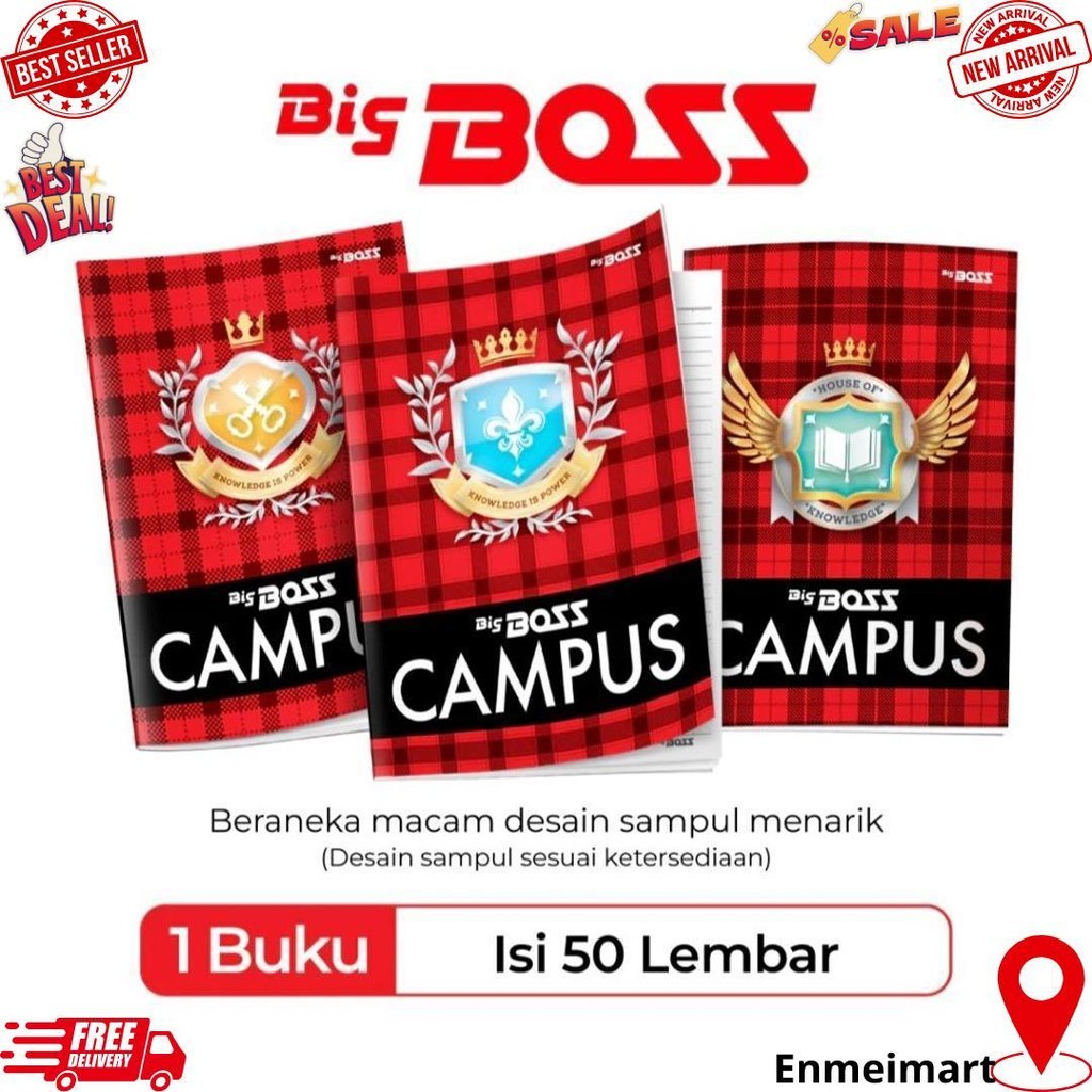 

Buku Tulis 36 50 Lembar Bigboss Campus Pak Isi 10 D Terlaris