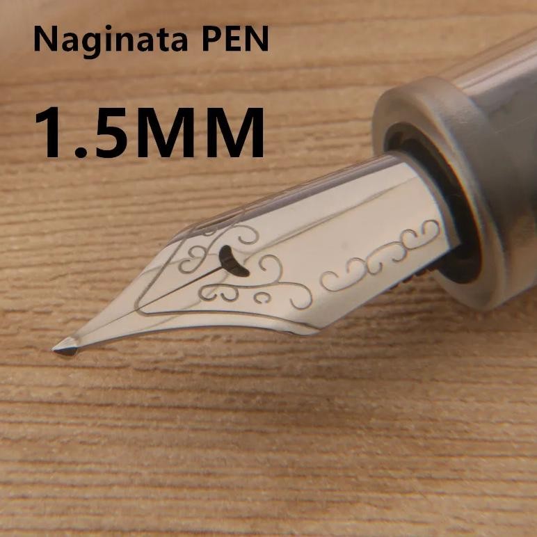 

1Pc Naginata Fountain Pen Jinhao 9016 Transparent White Spin 1.5Mm Stationery Office School Supplies Ink Pens