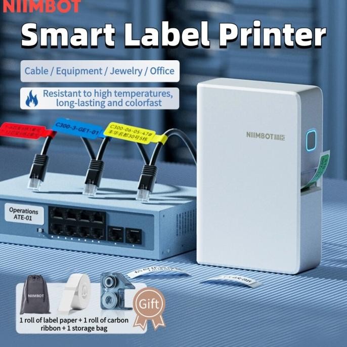 

Produk Baru!! Niimbot B18 Printer Label Transfer Termal 7-10 Tahun Penyimpanan Jangka Panjang Pita Kabel Kantor Rumah Portabel Pembuat Label Teks Multi Warna