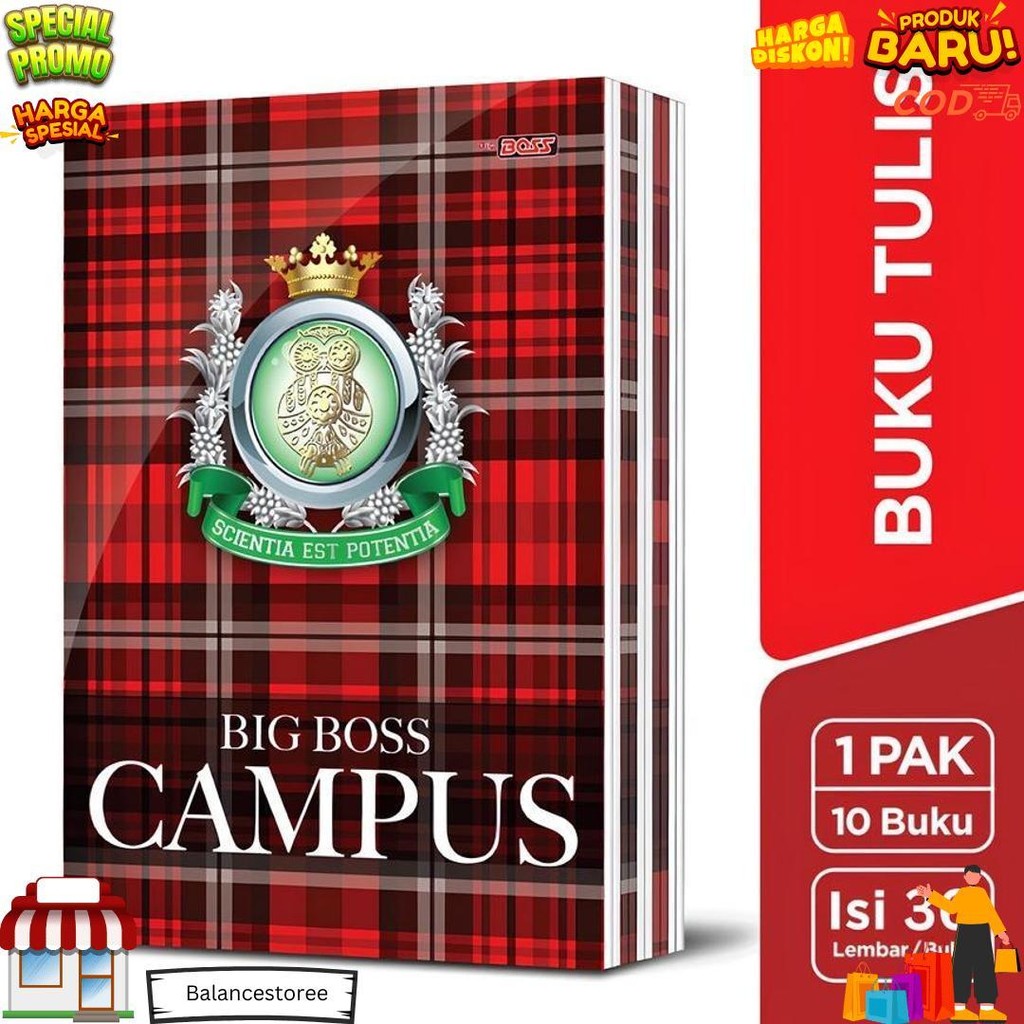 

Big Boss Buku Tulis Eb 36 Campus Ukuran 250X180Mm 1Pack (10Pcs) D Best Seller