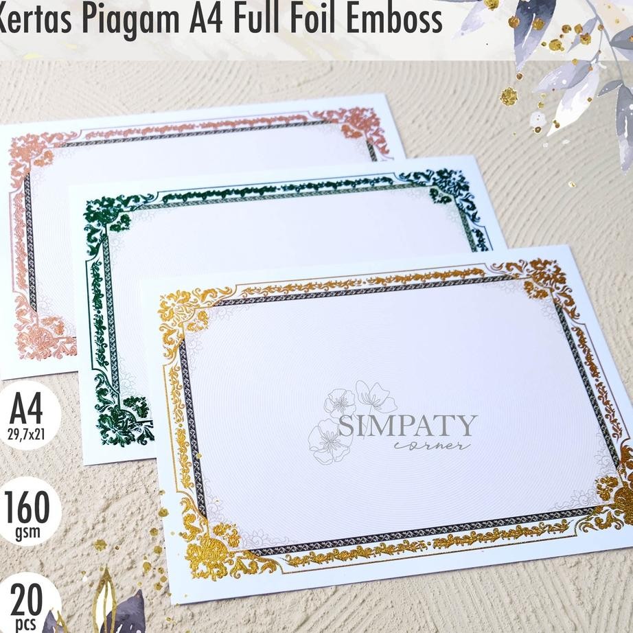 

Blano Erta Piagam Ertifiat A4 Impaty Full Foil Ema Mewah