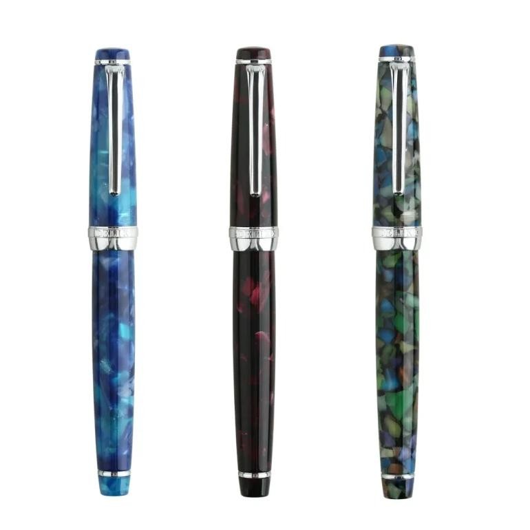

Majohn Newmoon 2 Fountain Pen Resin Ef 0.38Mm /F 0.5Mm /Ef Bent Nib 0.6Mm Writing Gift Pen Office School Supplies Stationery