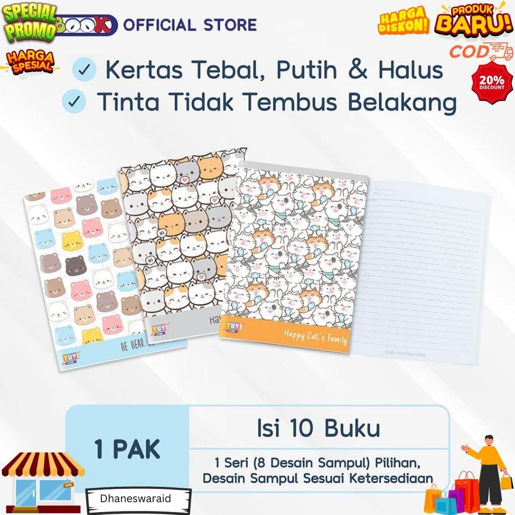 

My Book Yuvi Buku Tulis Cute 38 Lembar - 10 Buku D Best Seller