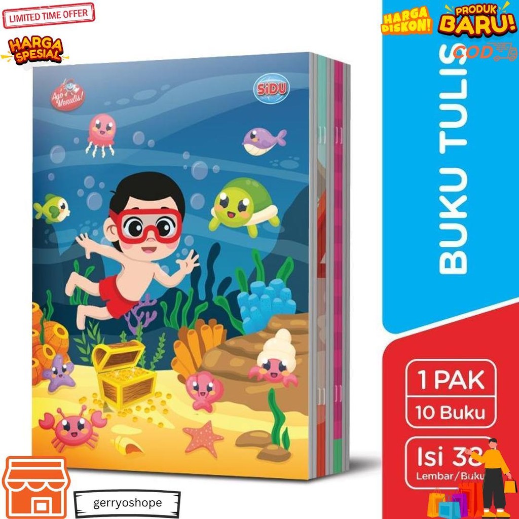 

Buku Tulis 38 Sidu Pack Isi 10 / Buku Tulis Sinar Dunia D Terlaris